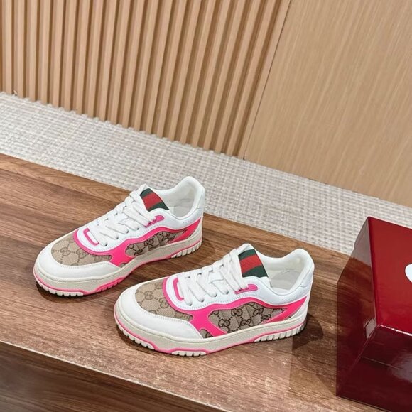 🔥Gucci Re-Web Sneakers with hot pink Size 39 - Picture 1 of 9